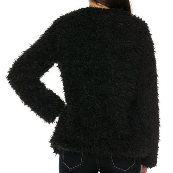 TEDDY BLACK FAUX FUR COAT - Picture 4 of 4